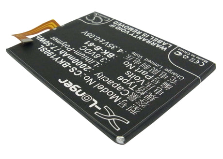 3.8V, Li-Polymer, 2000mAh, SmartPhone battery fits Bbk, Bk-b-61, Vivo Y19, Vivo Y19t, 7.6Wh Mobile, SmartPhone Cameron Sino Technology Limited (Suspended)