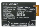 3.8V, Li-Polymer, 2000mAh, SmartPhone battery fits Bbk, Bk-b-61, Vivo Y19, Vivo Y19t, 7.6Wh Mobile, SmartPhone Cameron Sino Technology Limited (Suspended)