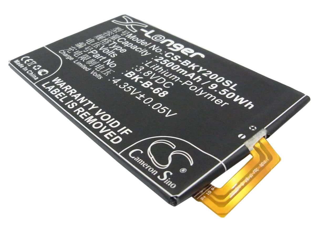 3.8V, Li-Polymer, 2500mAh, SmartPhone battery fits Bbk, Bk-b-68, Vivo Y20, Vivo Y20t, 9.5Wh Mobile, SmartPhone Cameron Sino Technology Limited (Smartphone)
