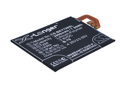 3.8V, Li-Polymer, 2000mAh, SmartPhone battery fits Bbk, B-79, Vivo Y29, Vivo Y29l, 7.6Wh Mobile, SmartPhone Cameron Sino Technology Limited (Suspended)