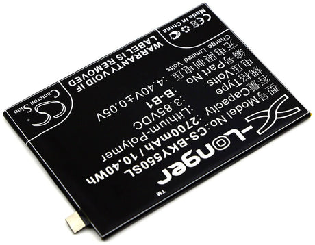3.85V, Li-Polymer, 2700mAh, SmartPhone battery fits Vivo, Bbk, B-b1, Vivo Y55, Vivo Y55a, 10.4Wh Mobile, SmartPhone Cameron Sino Technology Limited (Smartphone)