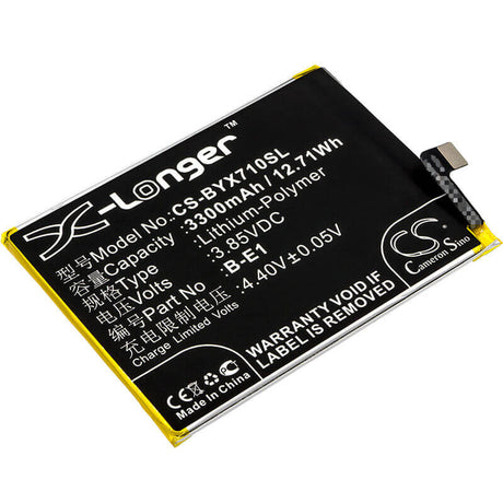 3.85V, Li-Polymer, 3300mAh, SmartPhone battery fits Bbk, Vivo, B-e1, Vivo Y71, Y71 Dual Sim, 12.71Wh Mobile, SmartPhone Cameron Sino Technology Limited (Smartphone)