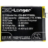 3.85V, Li-Polymer, 2900mAh, SmartPhone battery fits Vivo, Bbk, B-d5, Vivo Y75, Vivo Y75 Dual Sim, 11.17Wh Mobile, SmartPhone Cameron Sino Technology Limited (Smartphone)