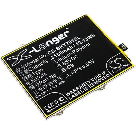 3.85V, Li-Polymer, 3150mAh, SmartPhone battery fits Vivo, Bbk, B-c9, Vivo Y79, Vivo Y79 Dual Sim, 12.13Wh Mobile, SmartPhone Cameron Sino Technology Limited (Smartphone)