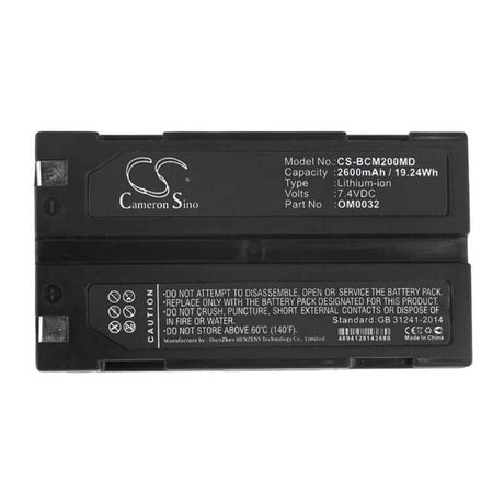 7.4V, Li-ion, 2600mAh, Medical battery fits Bci, Smiths, 6082, Capnocheck 8400, Capnocheck 8401, 19.24Wh Medical Cameron Sino Technology Limited (Medical)