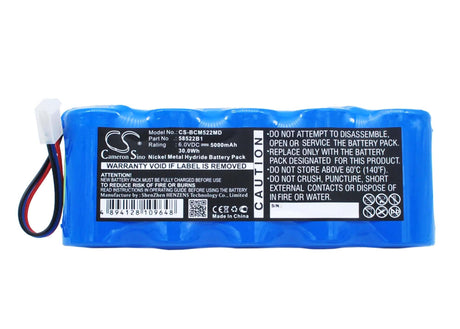 6.0V, Ni-MH, 5000mAh, Medical battery fits Bci, Nonin, 5108, 58450a1 Mini-torr Plus, 6004 Blood Pressure Monitor, 30.0Wh Medical Cameron Sino Technology Limited (Medical)