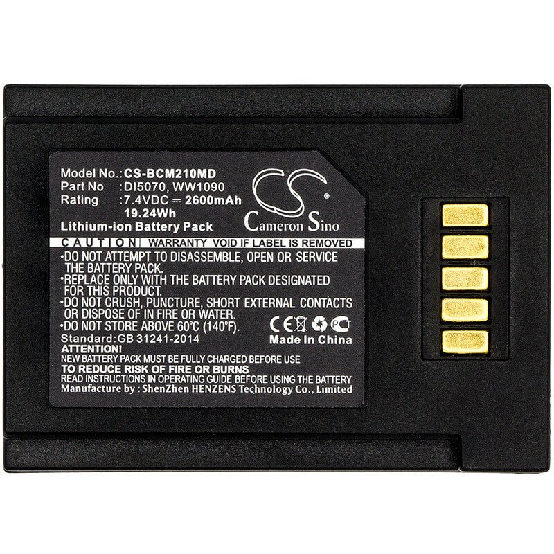 7.4V, Li-ion, 2600mAh, Medical battery fits Bci, Di5070, Spectro2 20, Spectro2 10, 19.24Wh Medical Cameron Sino Technology Limited (Medical)