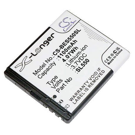 3.7V, Li-ion, 1100mAh, SmartPhone battery fits Bea-fon, Sl550, Sl550, 4.07Wh Mobile, SmartPhone Cameron Sino Technology Limited (Smartphone)