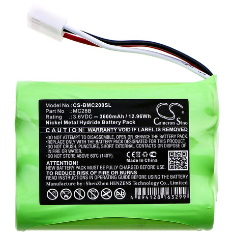 3.6V, Ni-MH, 3600mAh, Equipment battery fits Beamex, 8036140, MC2, Mc2-is, 12.96Wh Equipment, Survey, Test Cameron Sino Technology Limited