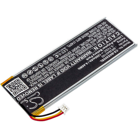 3.7V, Li-Polymer, 1200mAh, GPS battery fits Becker, Sr3840100, Active 6, Active 6 Lmu, 4.44Wh GPS, Navigator Cameron Sino Technology Limited
