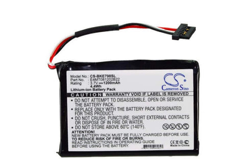 3.7V, Li-ion, 1200mAh, GPS battery fits Becker, 541380530002, Be7934, Be7988, 4.44Wh GPS, Navigator Cameron Sino Technology Limited