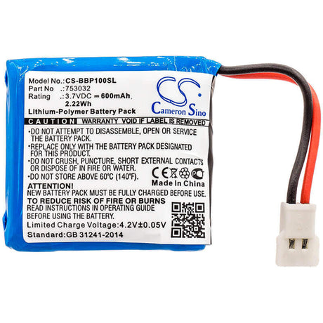 3.7V, Li-Polymer, 600mAh, Robot battery fits Bee-bot, 753032, Floor Robot, Programmable Children's Toy, 2.22Wh Robot Cameron Sino Technology Limited