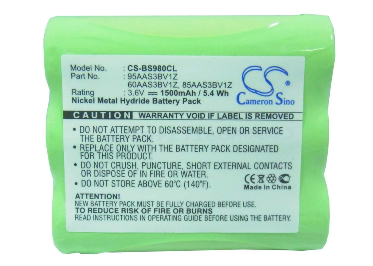 3.6V, Ni-MH, 1500mAh, Cordless Phone battery fits Sbc, Verizon, Bell South, Cidco, Gp, 60aas3bv1z, D-271, D-936, 5.4Wh Cordless Phone Cameron Sino Technology Limited (Cordless Phone)