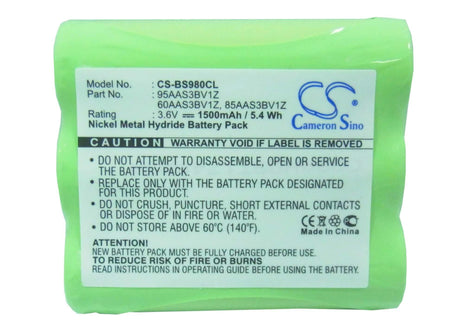 3.6V, Ni-MH, 1500mAh, Cordless Phone battery fits Sbc, Verizon, Bell South, Cidco, Gp, 60aas3bv1z, D-271, D-936, 5.4Wh Cordless Phone Cameron Sino Technology Limited (Cordless Phone)