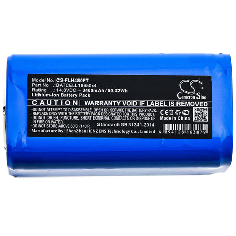 14.8V, Li-ion, 3400mAh, Flashlight battery fits Bigblue, Batcell18650x4, Tl4000p, Tl4500p, 50.32Wh Flashlight Cameron Sino Technology Limited