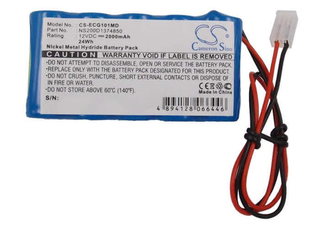 12.0V, Ni-MH, 2000mAh, Medical battery fits Biocare, Ns200d1374850, Ecg-101, 24.0Wh Medical Cameron Sino Technology Limited (Medical)