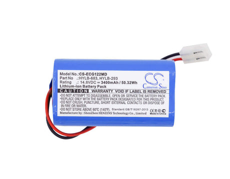 14.80V, Li-ion, 3400mAh, Medical battery fits Biocare, Hylb-293, Ecg-1200, Ecg-1201, 50.32Wh Medical Cameron Sino Technology Limited (Medical)