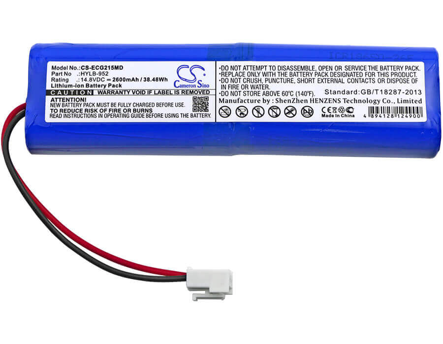 14.8V, Li-ion, 2600mAh, Medical battery fits Biocare, Hylb-952, Ecg-1215, 38.48Wh Medical Cameron Sino Technology Limited (Medical)