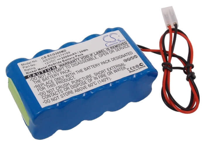 12.0V, Ni-MH, 2000mAh, Medical battery fits Cardipia, Biocare, Ns200d1374789, Ecg-100, Ecg-101, 24.00Wh Medical Cameron Sino Technology Limited (Medical)