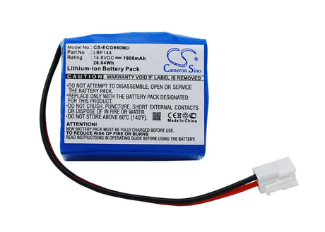 14.8V, Li-ion, 1800mAh, Medical battery fits Raytop, Biocare, Lbp144, Ecg-9801, Ecg-9803, 26.64Wh Medical Cameron Sino Technology Limited (Medical)