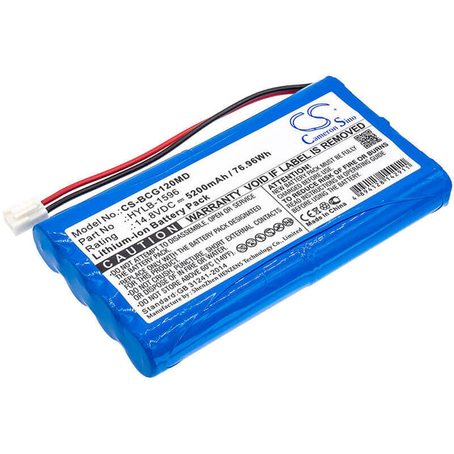14.8V, Li-ion, 5200mAh, Medical battery fits Biocare, Hylb-1596, Ie12, Ie12a, 76.96Wh Medical Cameron Sino Technology Limited (Medical)