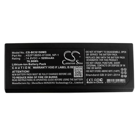 14.8V, Li-ion, 5200mAh, Medical battery fits Biocare, 4s2p18650-h1008, Im15, 76.96Wh Medical Cameron Sino Technology Limited (Medical)