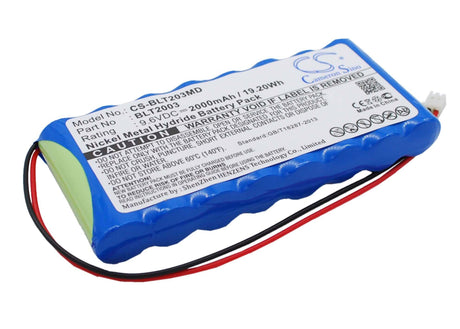 9.6V, Ni-MH, 2000mAh, Medical battery fits Biolat, Blt2003, Blt2003, Blt2003 Ecg Ekg, 19.20Wh Medical Cameron Sino Technology Limited (Medical)