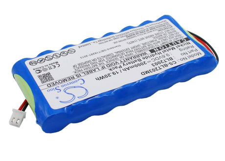 9.6V, Ni-MH, 2000mAh, Medical battery fits Biolat, Blt2003, Blt2003, Blt2003 Ecg Ekg, 19.20Wh Medical Cameron Sino Technology Limited (Medical)