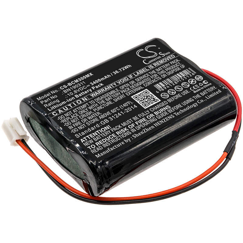 10.8V, Li-ion, 3400mAh, Medical battery fits Bionet, Bn190311, Bm3, Bm3vet, 36.72Wh Medical Cameron Sino Technology Limited (Medical)