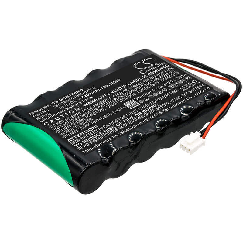 10.8V, Li-ion, 5200mAh, Medical battery fits Bionet, Bn160304bm-bat-6, Bm7vet Dep0400096, Bm7vet Main, 56.16Wh Medical Cameron Sino Technology Limited (Medical)