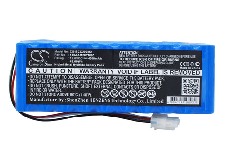 12.0V, Ni-MH, 4000mAh, Medical battery fits Medical Econet, Bionet, 120458, Cardio 7 Ecg Monitor, Cardio M+, 48.00Wh Medical Cameron Sino Technology Limited (Medical)