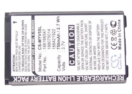 3.7V, Li-ion, 750mAh, SmartPhone battery fits Swisscom, Vodafone, Bird, Sagem, 188421922, S689, 2.78Wh Mobile, SmartPhone Cameron Sino Technology Limited (Smartphone)