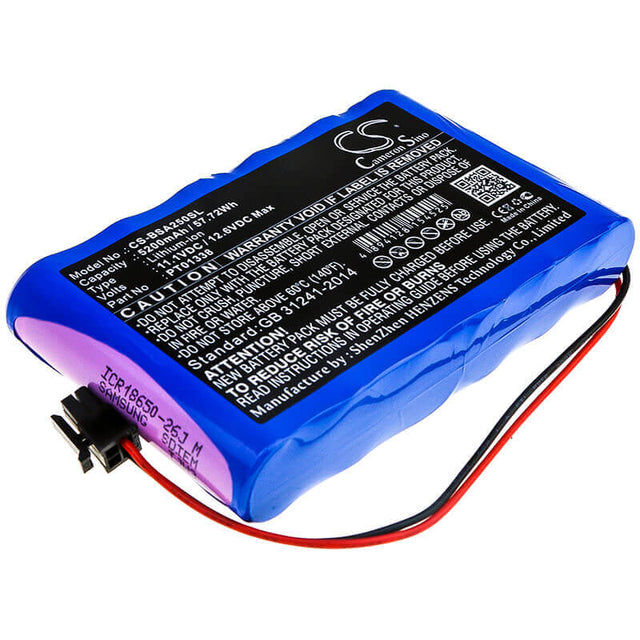 11.1V, Li-ion, 5200mAh, Equipment battery fits Bird, Pt01338, SA2500, Sa-2500, 57.72Wh Equipment, Survey, Test Cameron Sino Technology Limited
