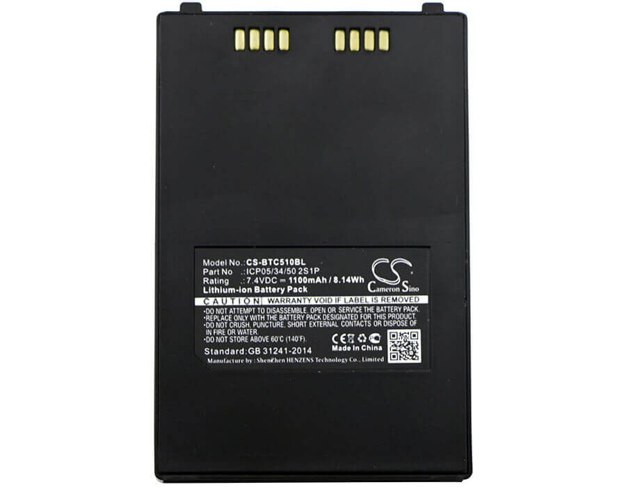 7.4V, Li-ion, 1100mAh, Payment Terminal battery fits Bitel, Icp05/34/50 2s1p, Ic 5100, Ic5100, 8.14Wh Payment Terminal Cameron Sino Technology Limited