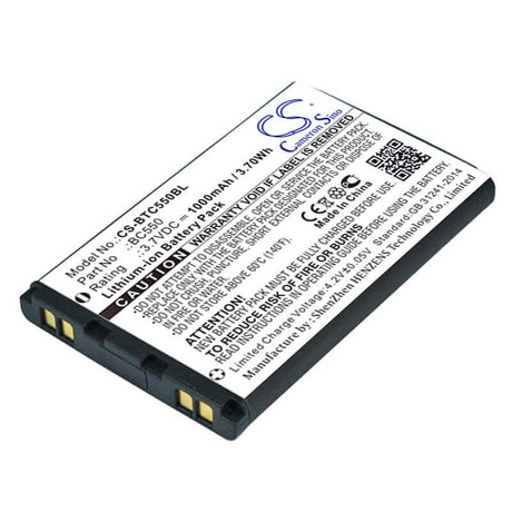 3.7V, Li-ion, 1000mAh, Payment Terminal battery fits Bitel, Bc550, Ic5500, 3.70Wh Payment Terminal Cameron Sino Technology Limited
