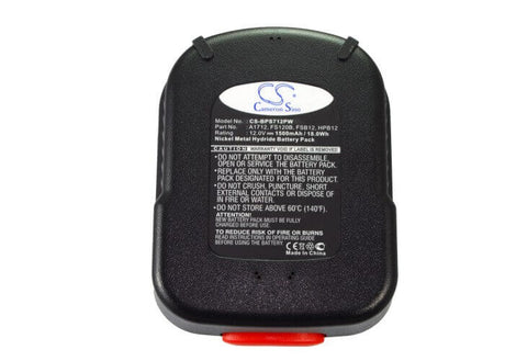 12.0V, Ni-MH, 1500mAh, Power Tools battery fits Black & Decker, Firestorm, 244760-00, Bd12psk, Bd18psk, 18Wh Power Tools Cameron Sino Technology Limited (Power Tools)