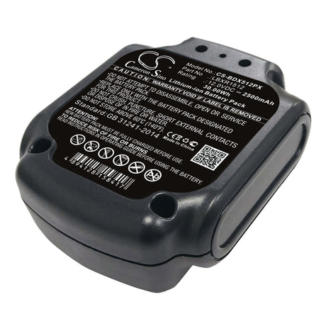 12.0V, Li-ion, 2500mAh, Power Tools battery fits Black & Decker, Lbxr1512, Bdcd112, Bdcd12, 30Wh Power Tools Cameron Sino Technology Limited (Power Tools)