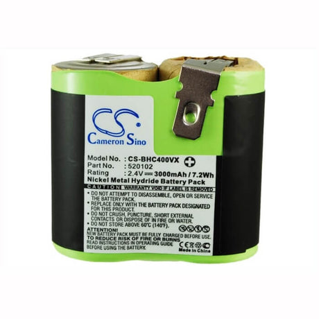 2.4V, Ni-MH, 3000mAh, Vacuum battery fits Black & Decker, Classic Hc 410e, Classic Hc400, Classic Hc410, 7.20Wh Vacuum Cameron Sino Technology Limited
