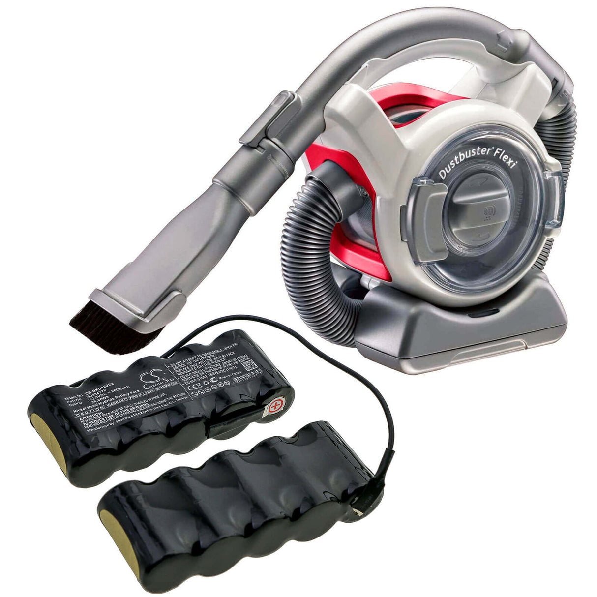 12.0V, Ni-MH, 2000mAh, Vacuum battery fits Black & Decker, Dustbuster Flexi Cyclonic Acti, Flexi Pd1080 H2, Pd1200 H1, 24.00Wh Vacuum Cameron Sino Technology Limited