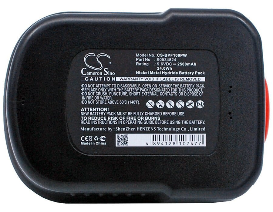 9.6V, Ni-MH, 2500mAh, Power Tools battery fits Black & Decker, Firestorm, 244760-00, Bd12psk, Bd18psk, 24Wh Power Tools Cameron Sino Technology Limited (Power Tools)