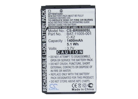 3.7V, Li-ion, 1400mAh, SmartPhone battery fits Blackberry, Asy-14321-001, 8800, 8800c, 5.18Wh Mobile, SmartPhone Cameron Sino Technology Limited (Suspended)