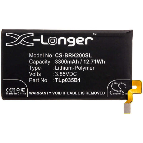 3.85V, Li-Polymer, 3300mAh, SmartPhone battery fits Blackberry, Tlp035b1, Bbf100-1, Bbf100-2, 12.71Wh Mobile, SmartPhone Cameron Sino Technology Limited (Smartphone)