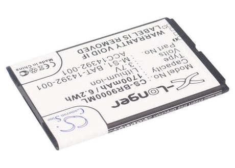 3.7V, Li-ion, 1700mAh, SmartPhone battery fits Blackberry, Acc14392-001, Bold 9000, Bold 9030, 6.29Wh Mobile, SmartPhone Cameron Sino Technology Limited (Suspended)