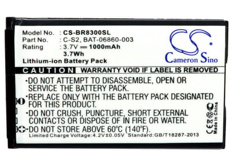 Battery For Blackberry Curve 8300, Curve 8310, Curve 8320 3.7v, 1000mah - 3.70wh Batteries for Electronics Cameron Sino Technology Limited (Suspended)   
