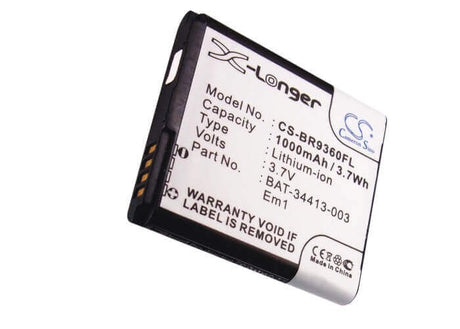 3.7V, Li-ion, 1000mAh, Mobile, SmartPhone battery fits Blackberry, Acc-39508-201, Apollo, Curve 9350, 3.7Wh Mobile, SmartPhone Cameron Sino Technology Limited (Smartphone)