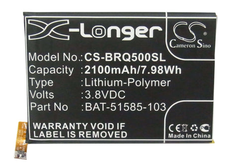 3.8V, Li-Polymer, 2100mAh, SmartPhone battery fits Blackberry, Bat-51585-003, Q5, Q5 Lte, 7.98Wh Mobile, SmartPhone Cameron Sino Technology Limited (Smartphone)