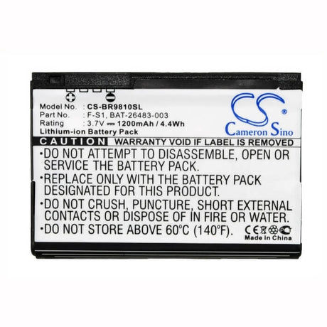 3.7V, Li-ion, 1200mAh, Mobile, SmartPhone battery fits Blackberry, Bat-26483-003, Jennings, Torch, 4.44Wh Mobile, SmartPhone Cameron Sino Technology Limited (Smartphone)
