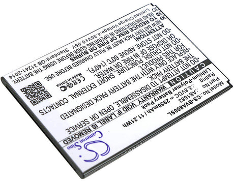 3.8V, Li-Polymer, 2950mAh, SmartPhone battery fits Blackview, Ab1683, A8 Max, 11.21Wh Mobile, SmartPhone Cameron Sino Technology Limited (Smartphone)