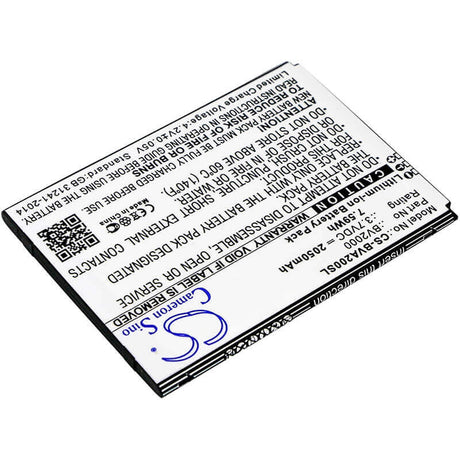 3.7V, Li-ion, 2050mAh, SmartPhone battery fits Blackview, Bv2000, Bv2000, 7.59Wh Mobile, SmartPhone Cameron Sino Technology Limited (Smartphone)