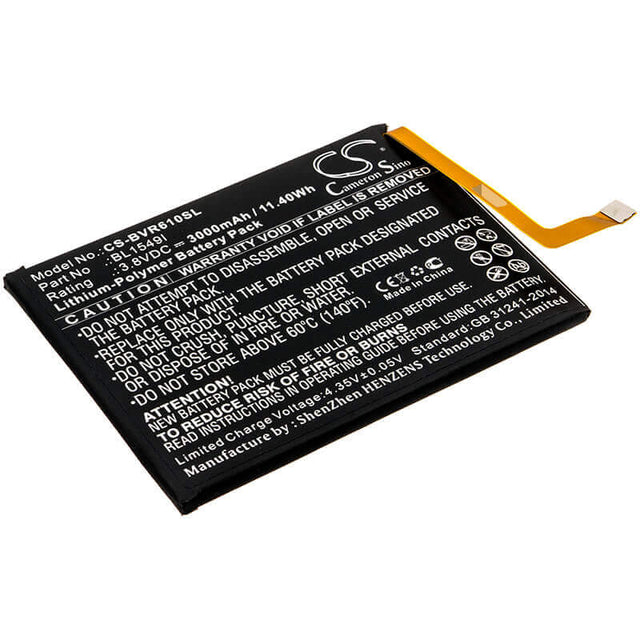 3.8V, Li-Polymer, 3000mAh, SmartPhone battery fits Blackview, Bl1549i, R6, 11.4Wh Mobile, SmartPhone Cameron Sino Technology Limited (Smartphone)